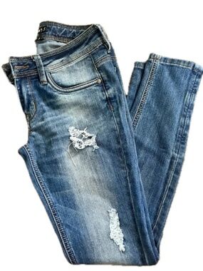 Dollhouse “Charley” Slim Skinny Distressed Jeans Juniors Size 5